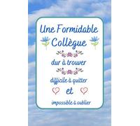 Une Formidable Collègue Impossible À Oublier: Cadeau Original De Départ Collègue Travail Pour Femme , Carnet De Note Amitié , Cadeau Collègue Bureau ( Secrétaire , Comptable )