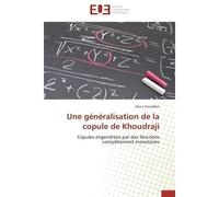 Une généralisation de la copule de khoudraji - L MOUDDEN-A - Universitaires Europeennes - broché - Essai