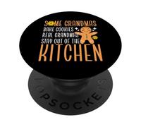 Une Grand-mère drôle de Pickleball Fait du Sport et Certaines Grands-mères Font des Biscuits PopSockets PopGrip Adhésif