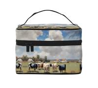 Une grande ferme Sac de maquillage pour femme Grande capacité Sac de maquillage Portable Voyage (22,9 x 16,5 x 15,7 cm) Filles Grand sac de maquillage Sac de rangement