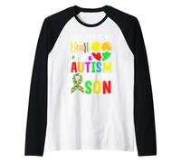 Une Grande Partie de Mon cœur est autiste et C'est Mon Fils Manche Raglan