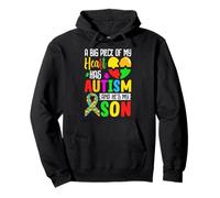 Une Grande Partie de Mon cœur est autiste et C'est Mon Fils Sweat à Capuche