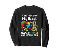 Une Grande Partie de Mon cœur est autiste et C'est Mon Fils Sweatshirt