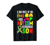 Une Grande Partie de Mon cœur est autiste et C'est Mon Fils T-Shirt