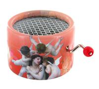 Une Histoire D'amour - Love Story - Boîte À Musique À Manivelle Ronde En Carton Avec Mécanisme Musical 18 Notes - Bpm-12-Lovestory