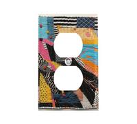 Une housse de couette colorée, plaque murale standard américaine avec vis, en acier inoxydable résistant à la chaleur et aux chocs, pour décoration d'intérieur