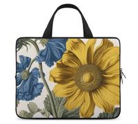 Une housse pour ordinateur portable à tige de fleur jaune ultra fine, sac étanche pour ordinateur portable, sac de protection portable avec dragonne, Style :, 17inch