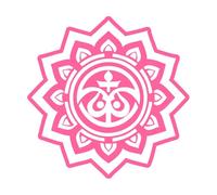 une icône de style glyphe de tatouage de chakra Stickers muraux en vinyle 42x42.2cm Plusieurs tailles disponibles Rose