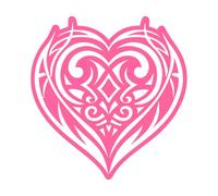 une icône de style glyphe du signe du yoga Stickers muraux en vinyle 54.6x57.1cm Installation facile Rose