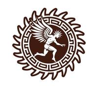 une icône de style glyphe du symbole d'Icare Stickers muraux 67.2x68cm Installation facile Café