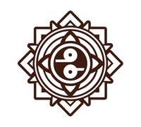 une icône de style glyphe du symbole tashi delek Stickers muraux 67.2x67.2cm Personnalisation Café