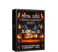 Une idée cadeau spéciale : le calendrier de l'Avent Rock & Metal Legends 2025 pour hommes avec des objets de collection et des décorations 2D de personnages musicaux légendaires - Parfait pour