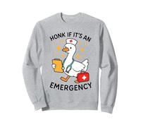 Une infirmière de Silly Goose Klaxonne s'il s'agit d'une Urgence, Un Allaitement Amusant Sweatshirt