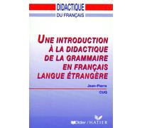 Une introduction á la didactique de la grammaire en français langue étrangère