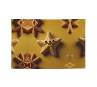 Une jolie bannière de fête à motif d'étoile de mer de dessin animé - Créez de superbes accents décoratifs pour les anniversaires, les vacances et les espaces de la maison