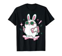 Une Jolie étudiante en Skateboard School Bunny revient à l'école T-Shirt Graphique avec Valeur, Homme, Noir, L
