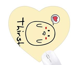 Une jolie expression, un désir d'appétit. Jeux de tapis de souris en forme de coeur