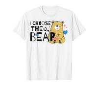 Une Jolie Fille drôle avec I Choose The Bear in The Woods T-Shirt