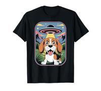 Une Jolie Rencontre avec Un ovni avec Un Beagle, Un Extraterrestre drôle et Un Chien de l'espace T-Shirt