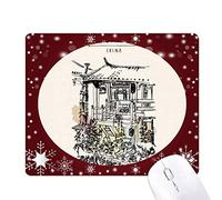 une jolie ruelle de dali de chine tapis de souris en hiver flocon de neige