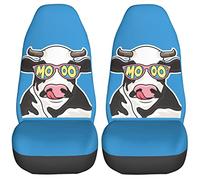 Une Jolie Vache Porte des Lunettes Housses pour Siège Lot De 2 Antidérapant Housses De Siège Respirant Protecteurs De Sièges pour SUV Passager Camions