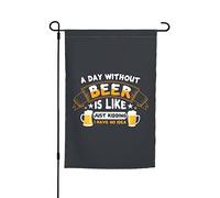 Une Journée Sans Bière, C'Est Comme... Je Plaisante, Je N'En Ai Aucune Idée. Drapeaux De Jardin Décoratif Drapeaux Avec Œillets Drapeau De Cour Pour Fêtes Dortoirs Événement 30X45cm