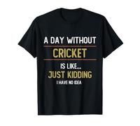 Une journée sans Cricket, C'est comme... Amateurs de Cricket drôles T-Shirt