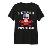 Une légende à la Retraite de Pipefitter a retiré Le Drapeau américain de Skull T-Shirt Haut de Gamme
