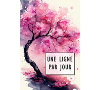 UNE LIGNE PAR JOUR - Mon Journal de Souvenirs daté: 5 ans de souvenirs à compléter jour après jour | A offrir à ceux que vous aimez pour toutes les ... spéciales | Cerisier en fleurs à l'aquarelle.