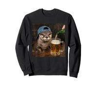 Une Loutre boit de la bière Funny Otter Meme Sweatshirt