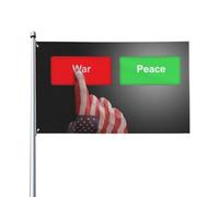 Une Main Aux Couleurs Américaines Choisit Le Bouton De Guerre Drapeau Avec Œillets Drapeau De Jardin Décoratif Bannière Pour Bar Mur Célébrations Balcon 90X150Cm