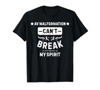 Une Malformation AV ne Peut Pas briser Mon Esprit T-Shirt Graphique avec Valeur, Homme, Noir, XL