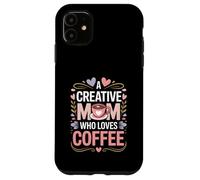 Une Maman créative Qui Aime Les cœurs au café et au Pastel Coque pour iPhone 11