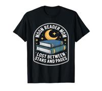 Une Maman de Moon Reader Perdue Entre Les étoiles et Les Pages T-Shirt