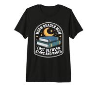 Une Maman de Moon Reader Perdue Entre Les étoiles et Les Pages T-Shirt Haut de Gamme