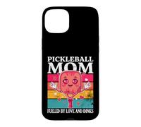 Une Maman de Pickleball alimentée par l'amour et boit des cœurs Coque pour iPhone 15 Plus