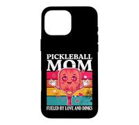 Une Maman de Pickleball alimentée par l'amour et boit des cœurs Coque pour iPhone 16 Pro Max