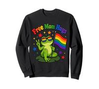 Une Maman Embrasse Gratuitement Ally Frog Pride Month Sweatshirt