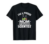 Une Maman fière, Une Formidable Scientifique, Une Maman Scientifique T-Shirt Graphique avec Valeur, Homme, Noir, L
