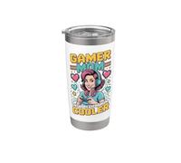 Une maman gamer aime une maman normale mais une maman manette plus cool et drôle Gobelet isotherme en acier inoxydable double paroi