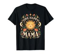 Une Maman Heureuse, Soleil céleste, Lune, Style bohème, fière mère T-Shirt Graphique avec Valeur