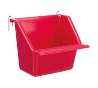 une mangeoire suspendue avec support métal, contenance 130 ml 8 x 7 cm pour ois