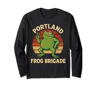 Une Manifestation de la Portland Frog Brigade résiste à Funny Peace Manche Longue