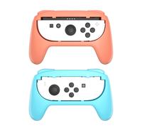 Une marque universelle-Pour Nintendo switch2 poignée JOYCON poignée gauche et droite poignée de jeu 2 pack -Boîtier à sensation de main améliorée, sans contrôleur-N2 Rouge et bleu