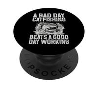 Une Mauvaise journée de pêche au Chat Vaut Une Bonne journée de Travail PopSockets PopGrip Adhésif