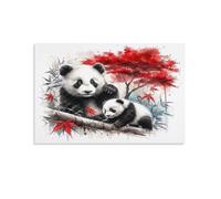 Une mère Panda et Son petitPuzzles pour Adultes 1000 pièces, Jouets de Jeu Difficiles, Puzzle de décoration familiale 50x70cm