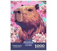 Une Mignonne Animal de compagnieite Capybara Puzzle De 1000 Pièces Le Cadeau Parfait pour La Famille Et Les Amis Jeu De Puzzle pour Toute La Famille pour Adultes Et Enfants38x26cm/1000pcs