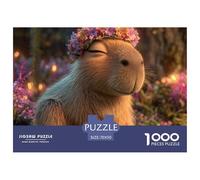 Une Mignonne Animal de compagnieite Capybara Puzzle De 1000 Pièces Le Cadeau Parfait pour La Famille Et Les Amis Cadeaux pour Femmes, Cadeaux pour Hommes Adultes Et Enfants70x50cm/1000pcs
