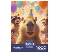 Une Mignonne Animal de compagnieite Capybara Puzzle De 1000 Pièces Le Cadeau Parfait pour La Famille Et Les Amis Puzzles pour Adultes Jeu Éducatif Jouets Défi pour Adultes Et Enfants38x26cm/1000pcs