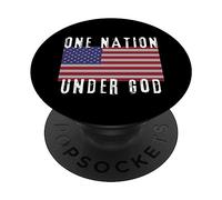 Une Nation sous Dieu - Jésus Patriotique chrétien catholique PopSockets PopGrip Adhésif